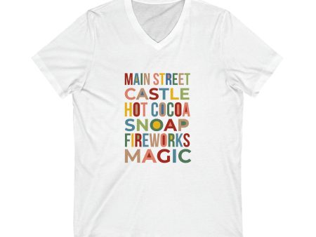 A Main Street Christmas Unisex Short Sleeve V-Neck Tee Supply