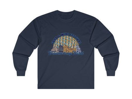 Welcome to my World EPCOT Food & Wine Festival Long Sleeve Shirt | Adult Unisex Sale