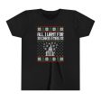 Disney World Ugly Sweater  All I Want for Christmas  Youth Short Sleeve Tee Shirt Hot on Sale