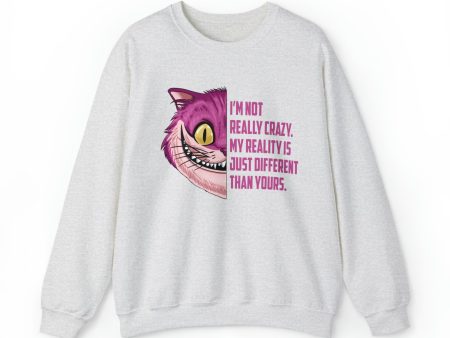 Cheshire Cat Quote - Unisex Crewneck Sweatshirt Supply