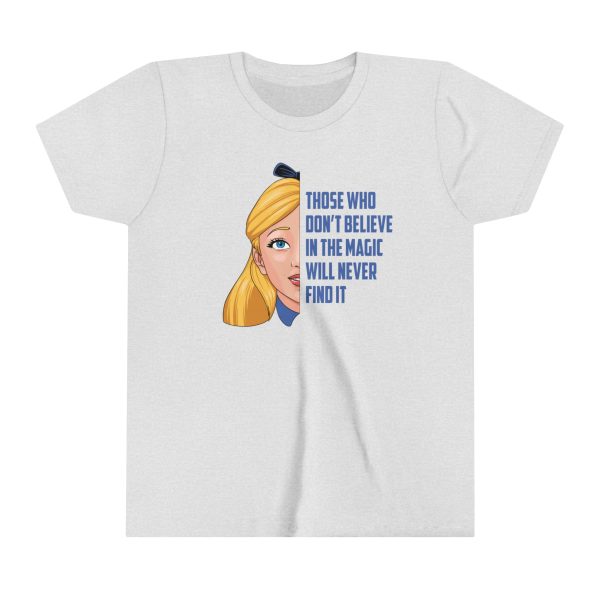 Alice in Wonderland Quote - Those Who Don t Believe in the Magic Will Never Find It - Youth Short Sleeve Tee Shirt Online