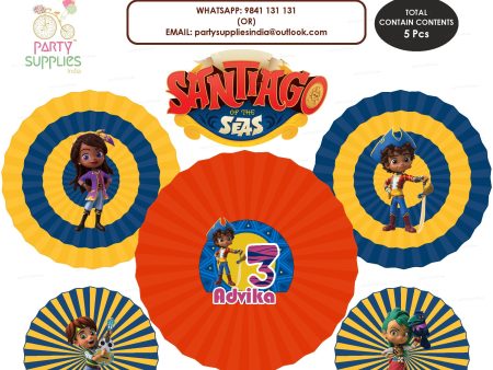 Santiago Theme  Paper Fan Hot on Sale