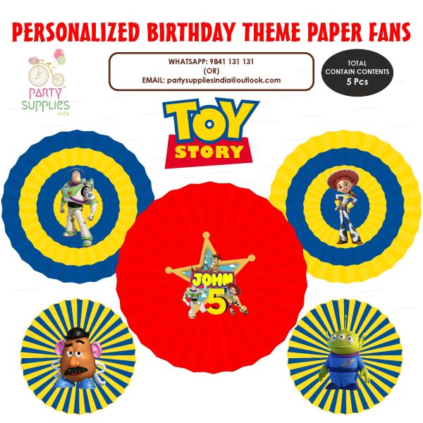 Toy Story Theme Paper Fan Online Hot Sale