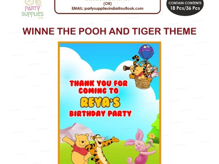 Winnie the Pooh Theme Thank You Card For Cheap