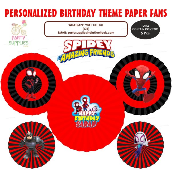 Spidey and his Amazing Friends Theme Paper Fan Online