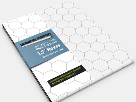 Gaming Paper Singles: White 1.5  Hexagon Online